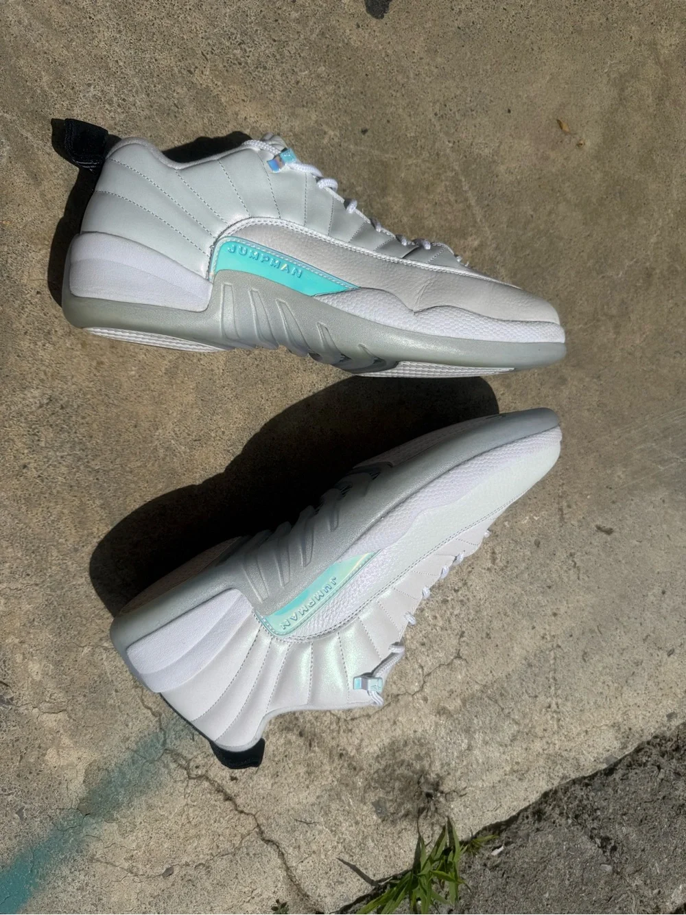 Jordan Men’s White and Light Blue Basketball Shoes